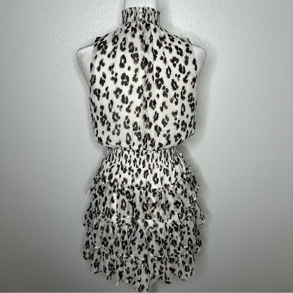 Express Black and White Leopard Print Mini Dress - Picture 6 of 10
